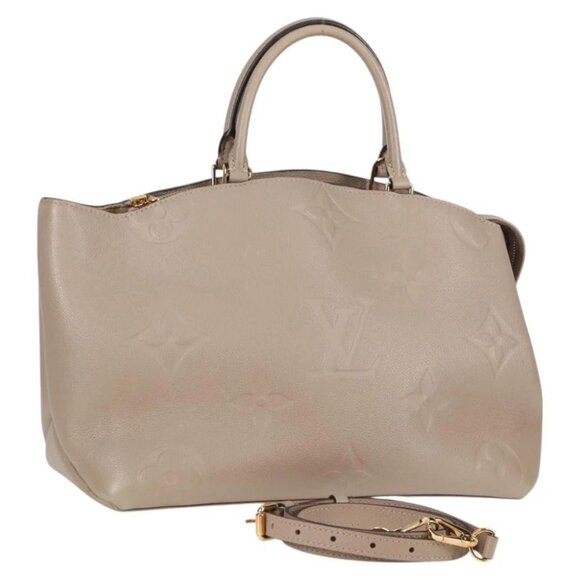 LOUIS VUITTON Monogram Empreinte Grand Palais MM Bag Beige M45833 LV Auth PP672M - Picture 1 of 16